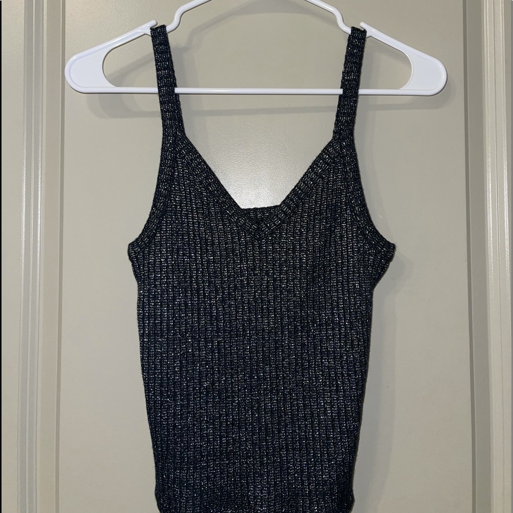 black sparkly tank top